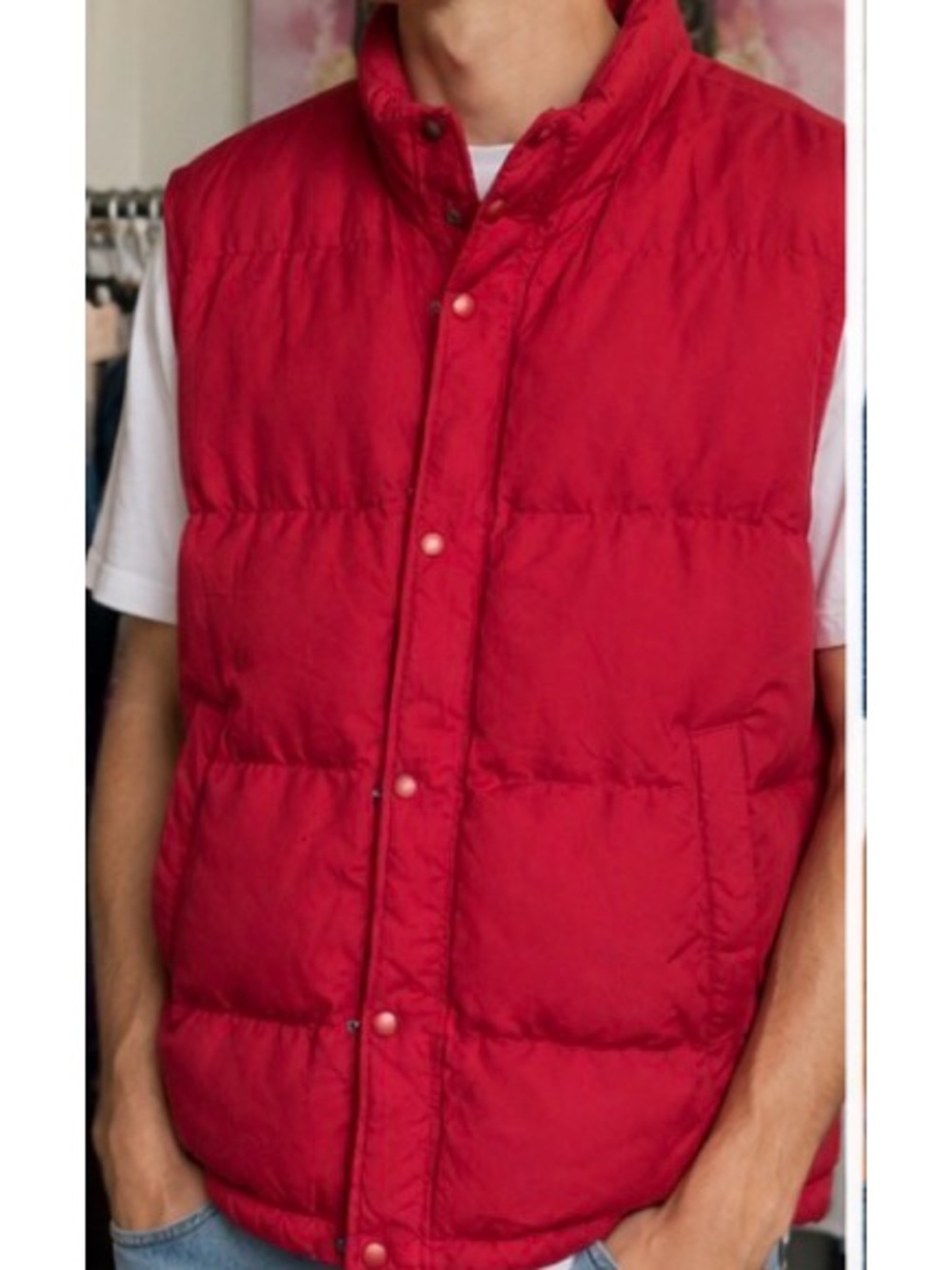 St. John's Bay puffer Vest in Red